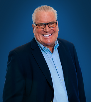 Rob Casjens, Account Executive at BluePoint Mortgage, smiling in a professional headshot against a blue background.